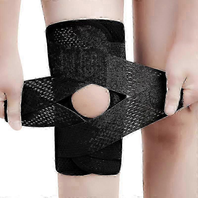 Breathable Adjustable Knee Support With Side Stabilizers