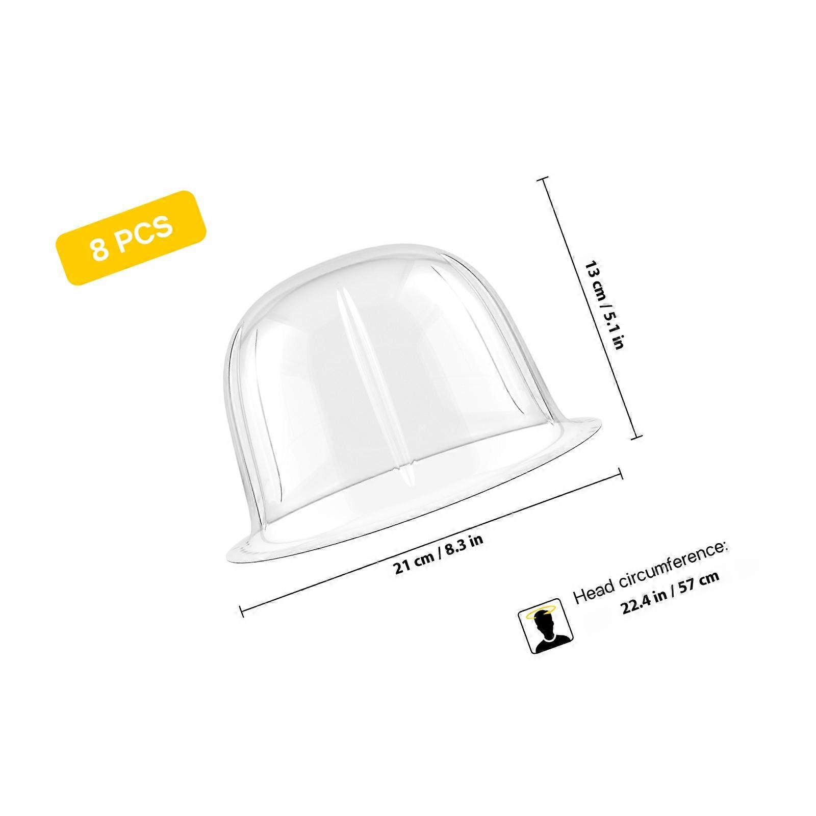 Plastic Hat Holders Dome Hat Display for Caps 8Pcs White Support Stands