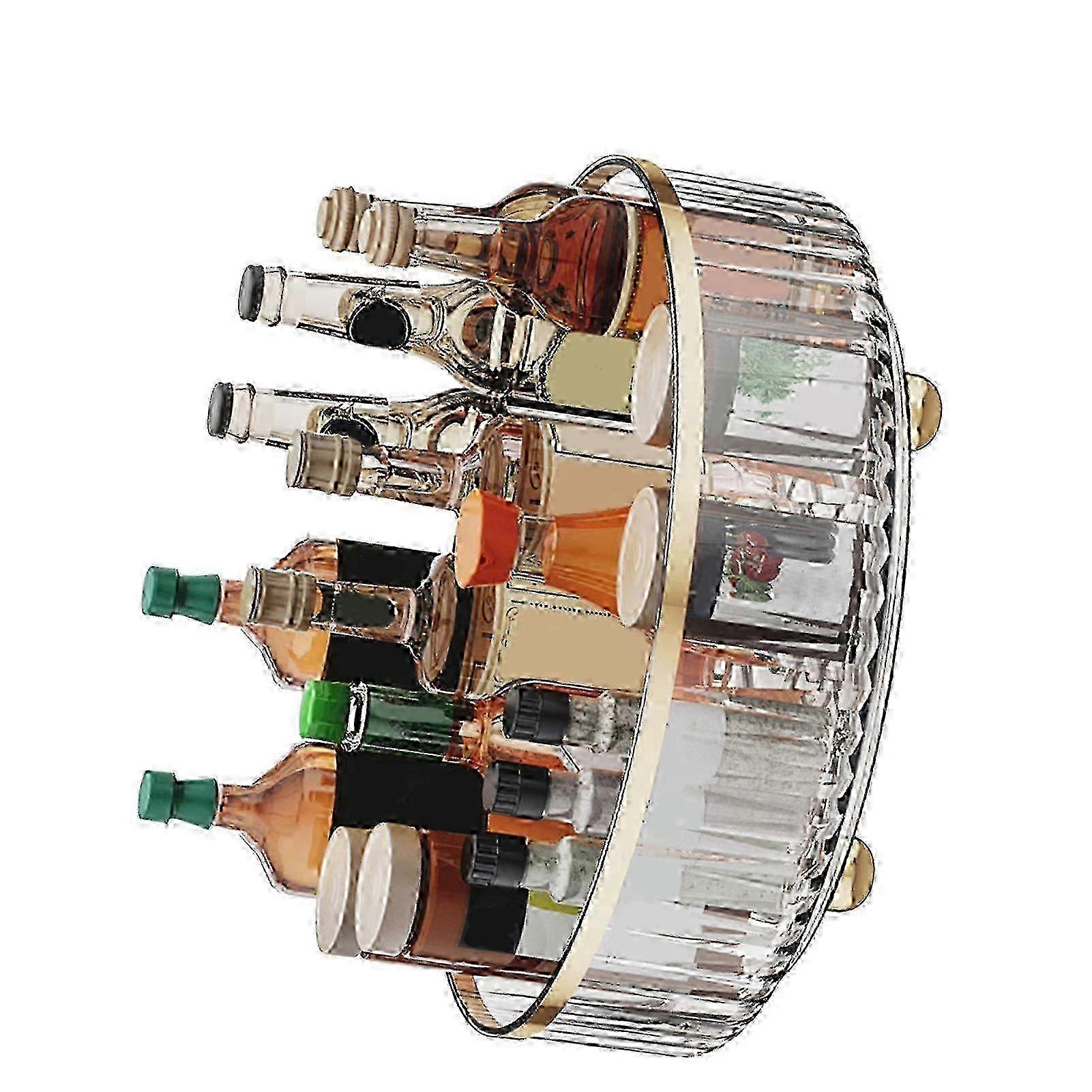 Transparent Turntable Spice Rack with Space Saving Design, new