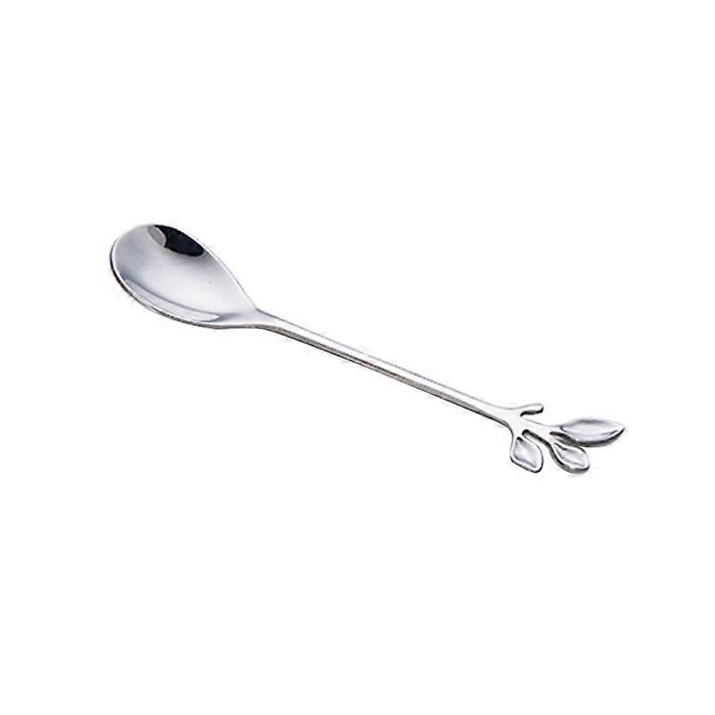 Unique Stainless Steel Leaf Shape Handle Coffee Spoon/Fork Kitchen Tableware