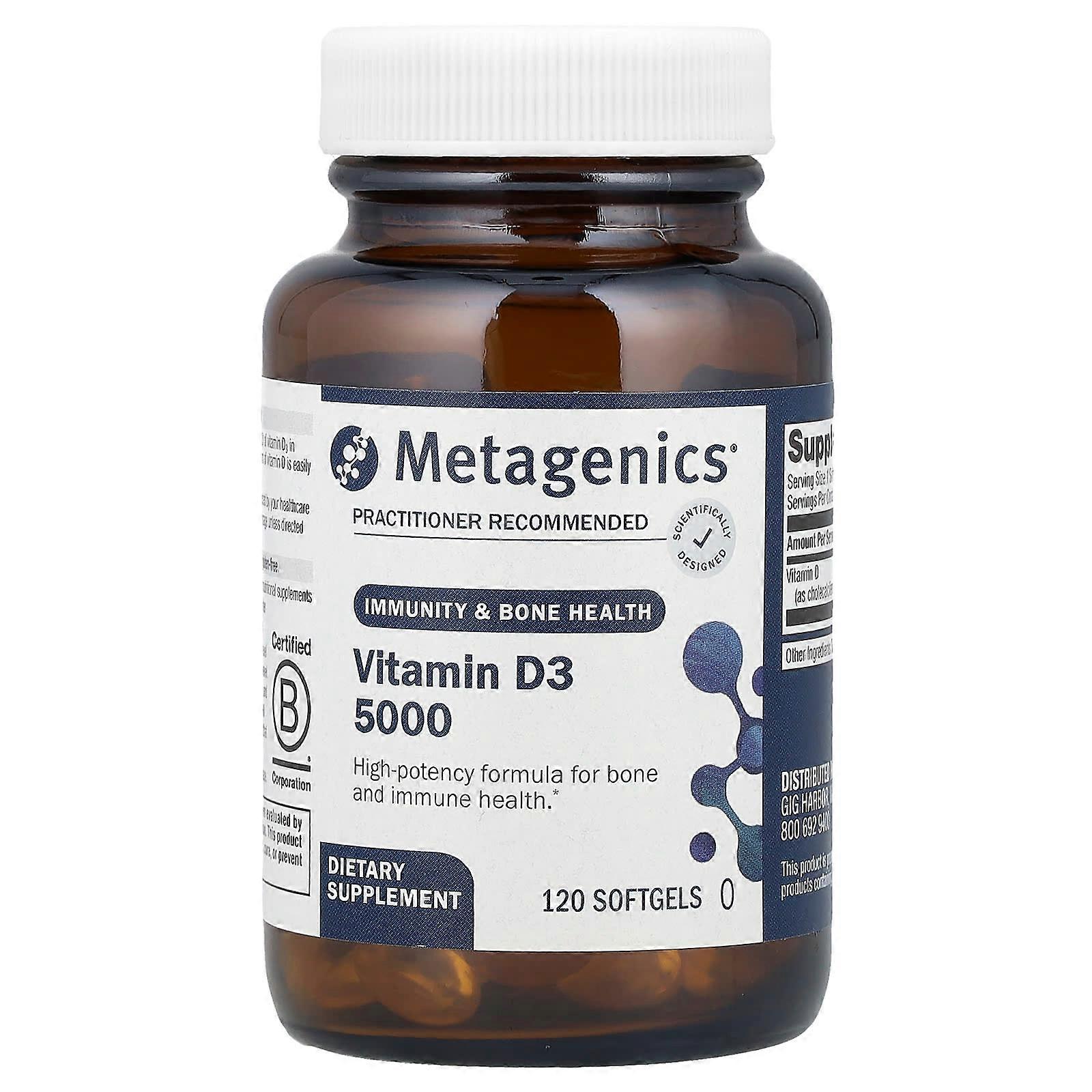 Metagenics, D3 5000, 120 Softgels