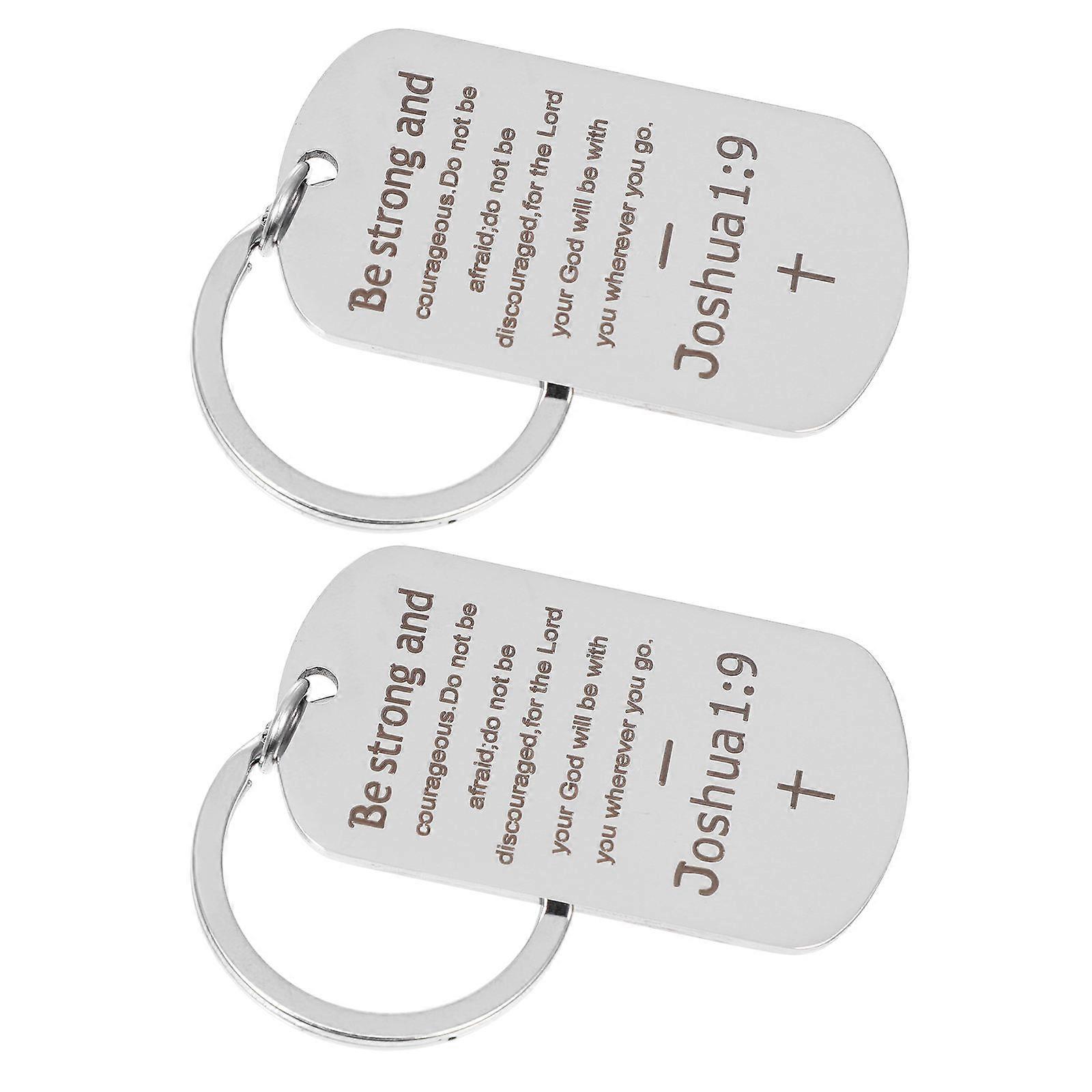 Decorative Christian Keyring Cross Pattern Keychain for 6Pcs Set
