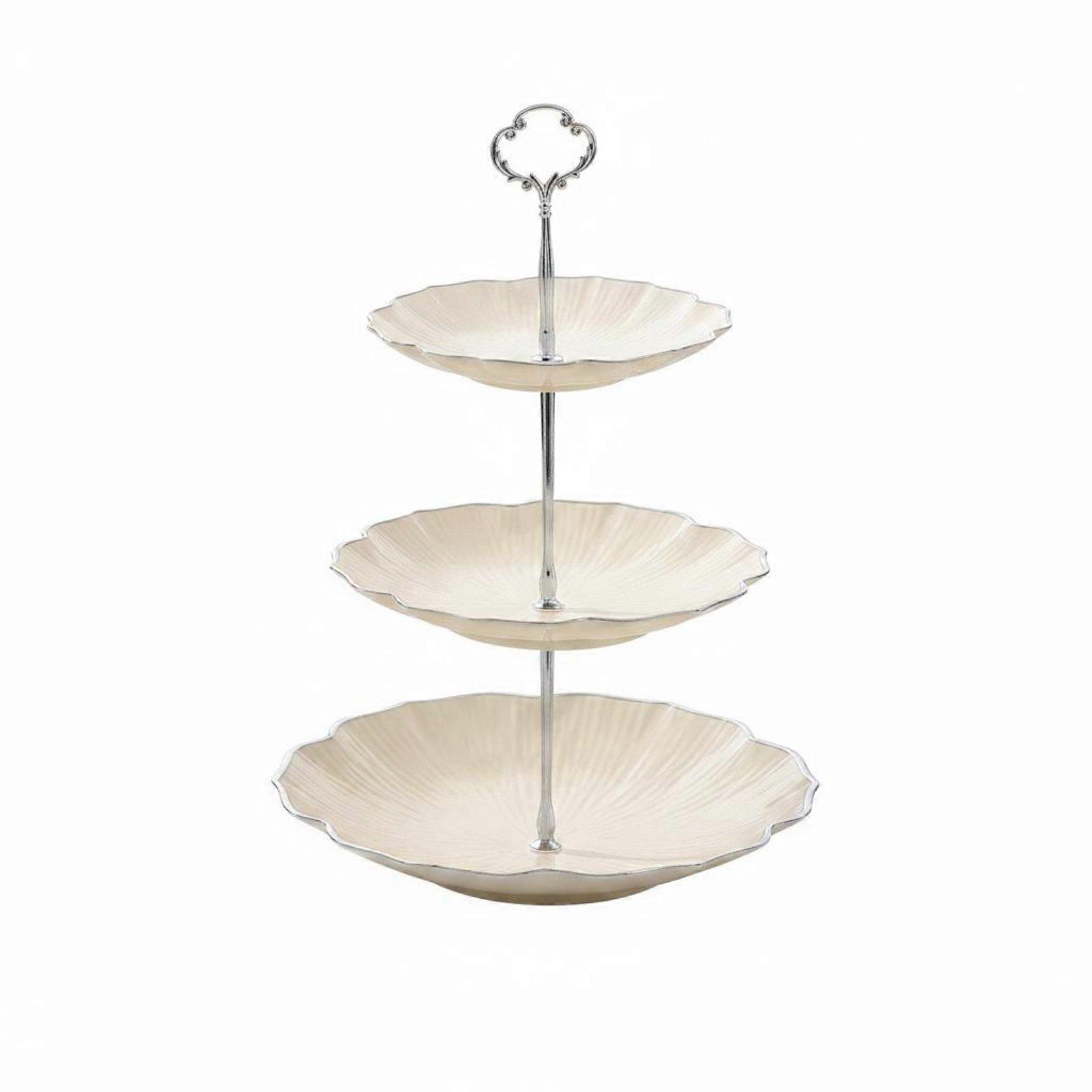 3 Tier Serving Tray Versatile Use Tiered Serving Tray Rim Plates