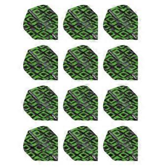 Black & Green Dart Vluchten - 4 Sets Per Pack (12 Dart Vluchten in totaal)