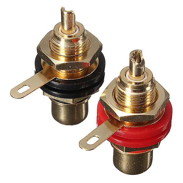Audio Binding Post Gold Plated Rca Chassis Panel Sockets Connecctors