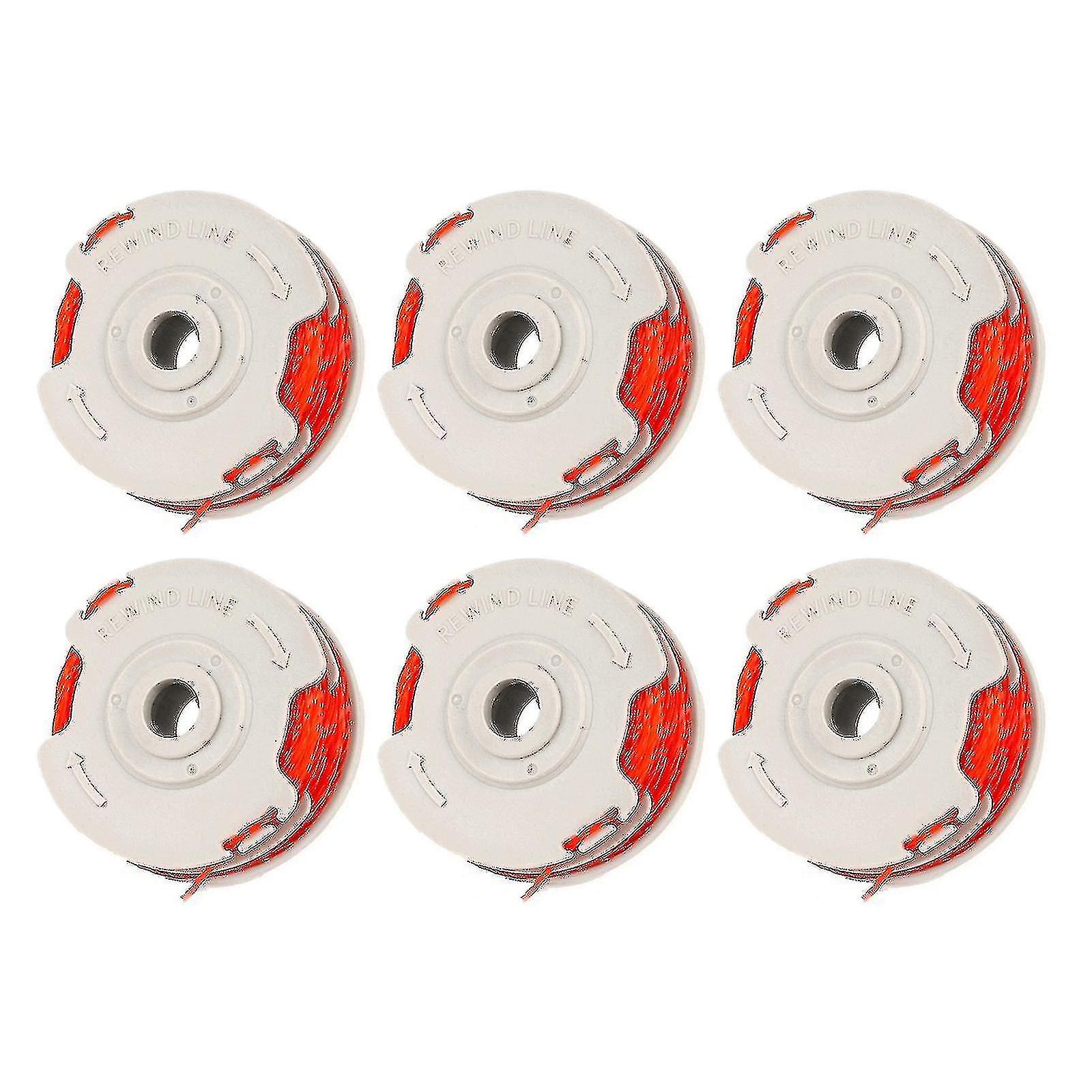 6 Pack Fly021 String Trimmer Replacement Spool Line For Flymo