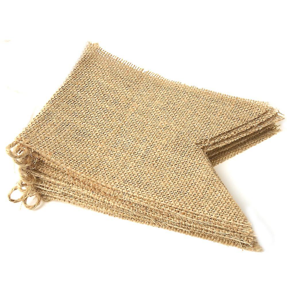 30pcs Burlap Banner Adjustable Flags DIY Banner 5 x 7 inch
