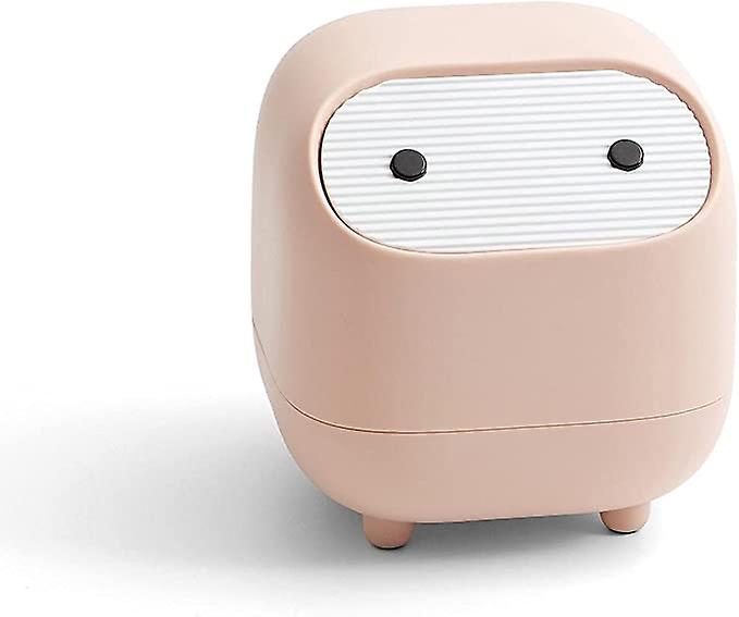 Mini Ninja Desktop Trash Can Plastic Trash Can (Pink)