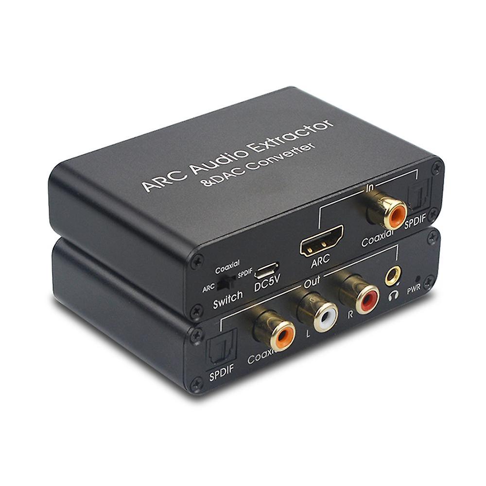 192KHz ARC Audio Adapter HD Audio Extractor Digital zu Analog Audio Konverter DAC SPDIF Koaxial Cinch