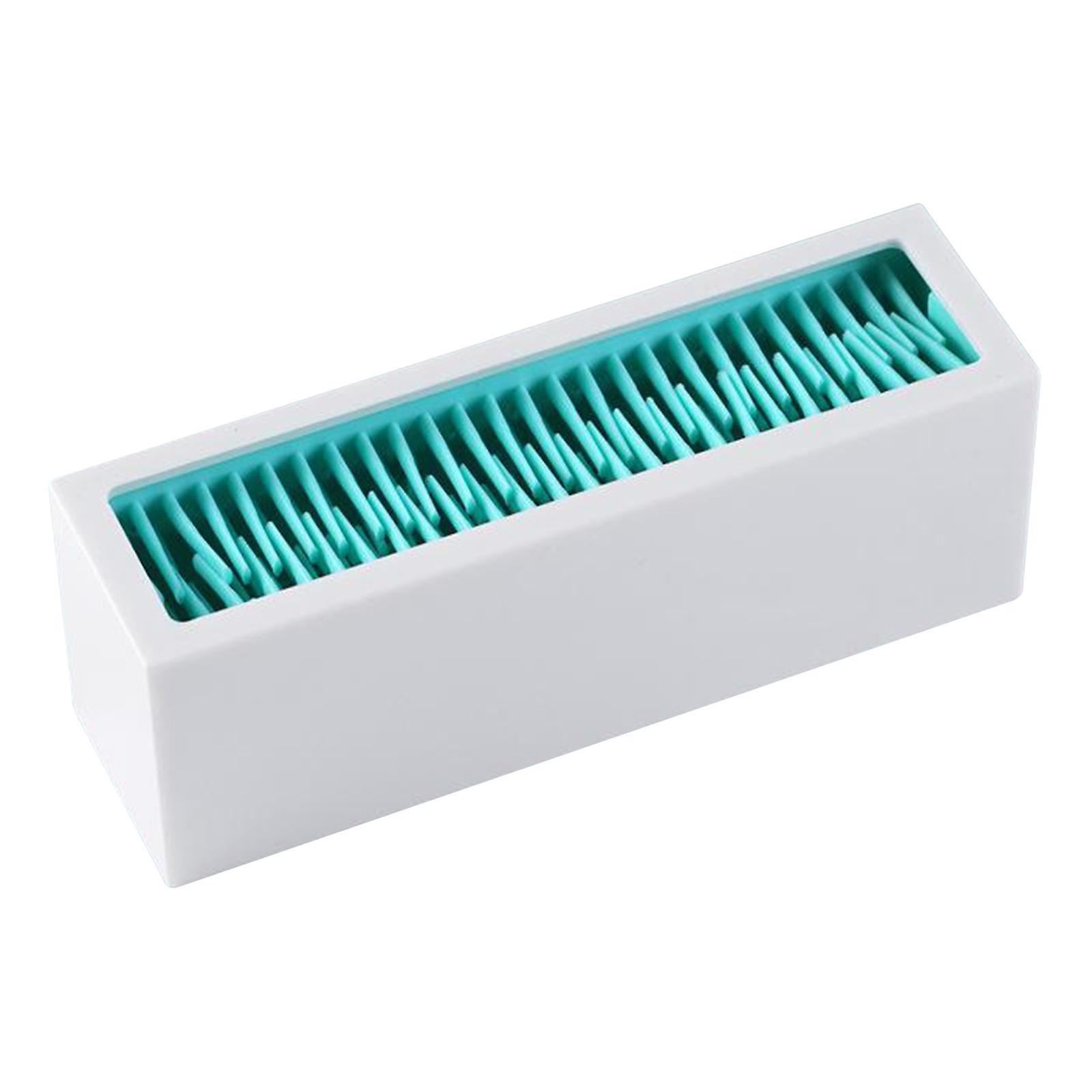 Makeup Brushes Holder Silicone Storage Rack for Cosmetic Tools White Blue
