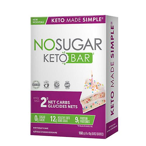 No Sugar Company Keto Bar Birthday Cake, 4 Count