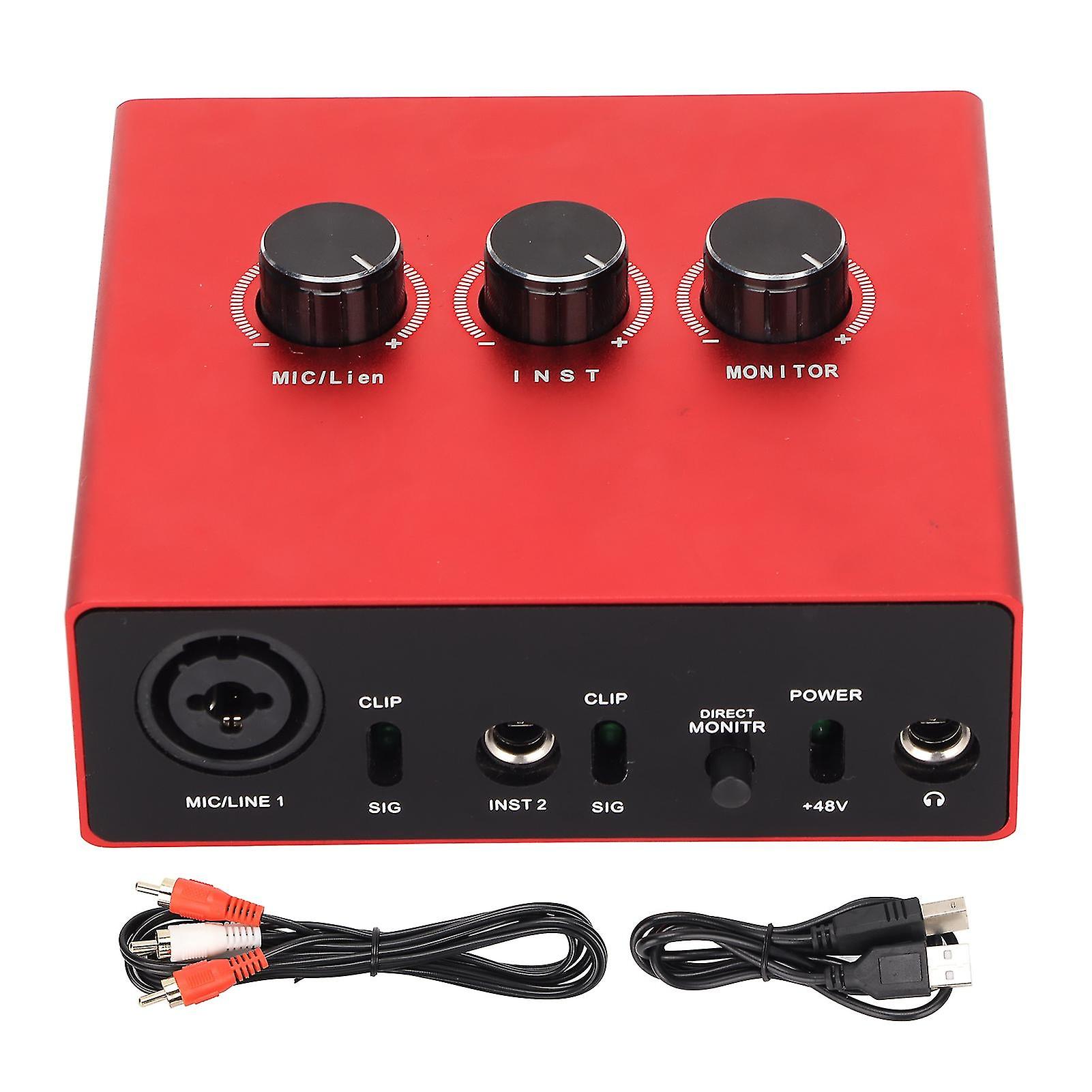 True Stereo Sound Card Professional Usb Interface For Recording Streaming Podcasting