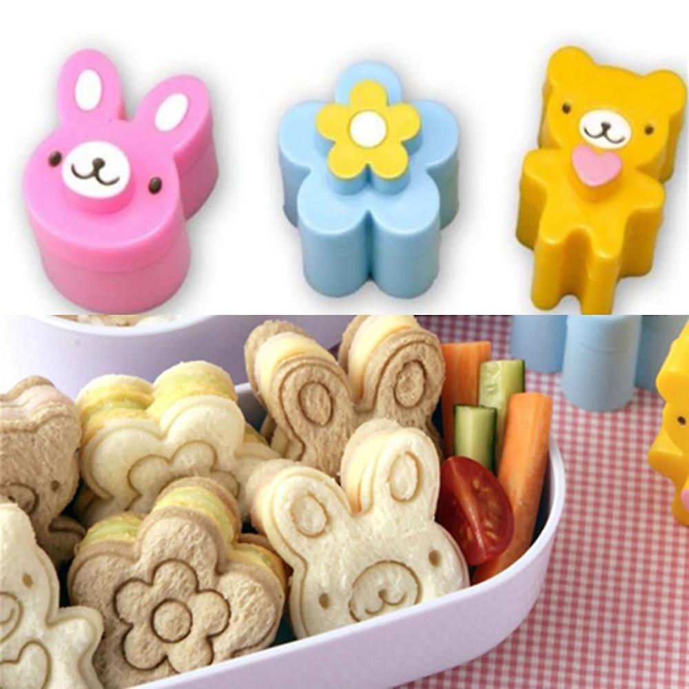 Sandwich Mold Cute Flower Rabbit Panda Shaped Bread Cookie Biscuit Tool