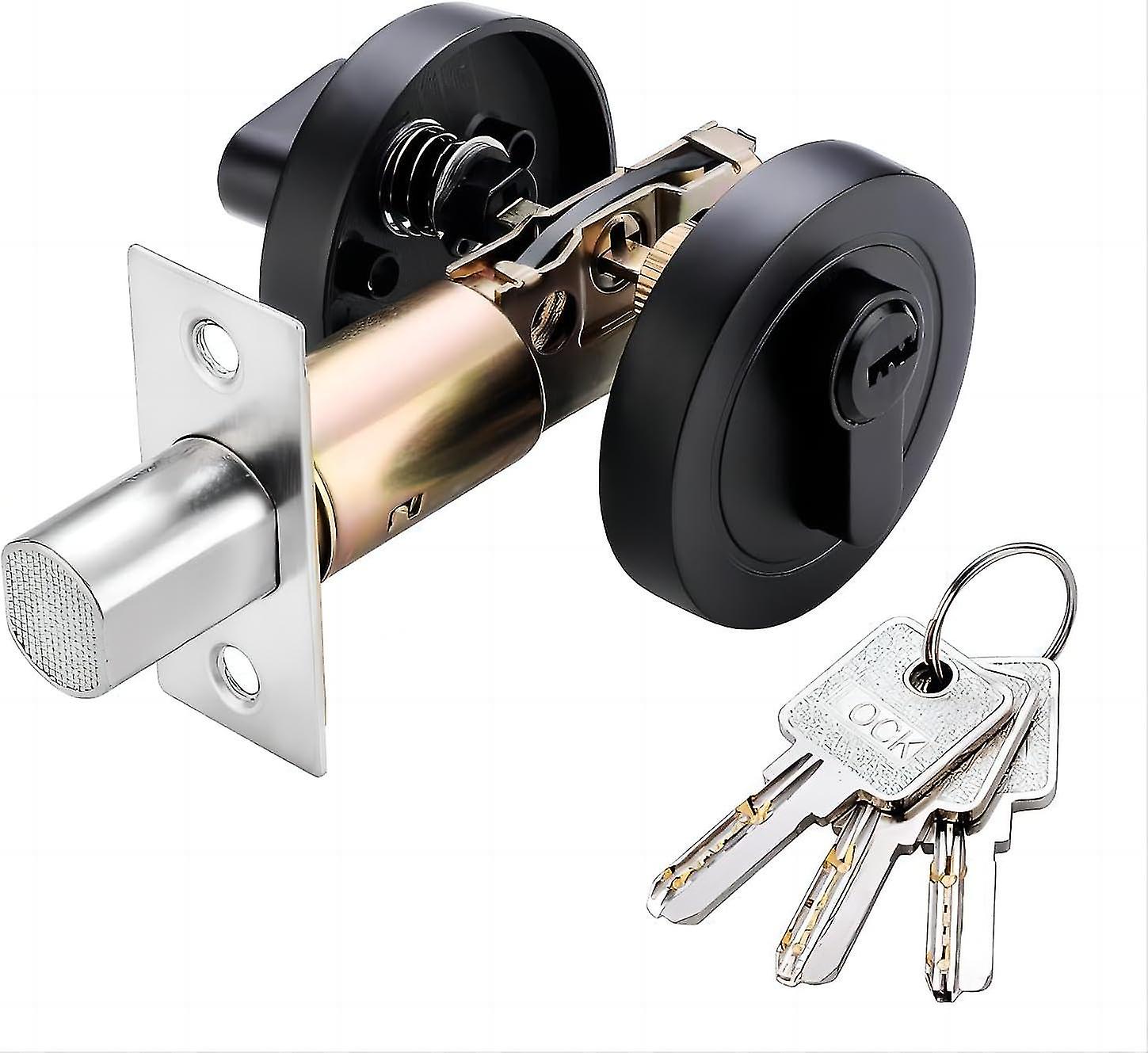 اسطوانة واحدة ديدبولت ، قفل ديدبولت جولة مع مفاتيح ، أقفال الأبواب الحديثة ، سبائك الزنك ديدبولت SX