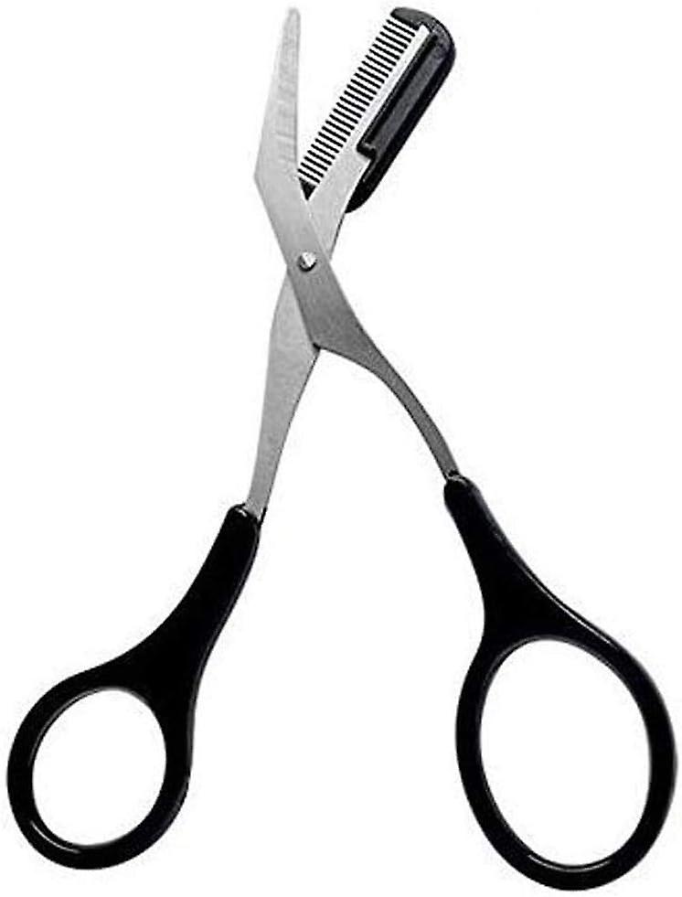 Precision professional eyebrow scissors With comb and black non-s