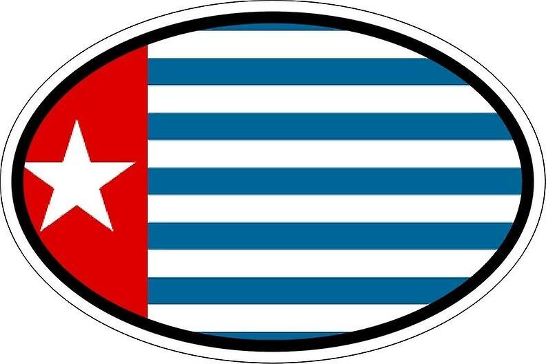 Stick sticker flag code west country Papua west papua barat