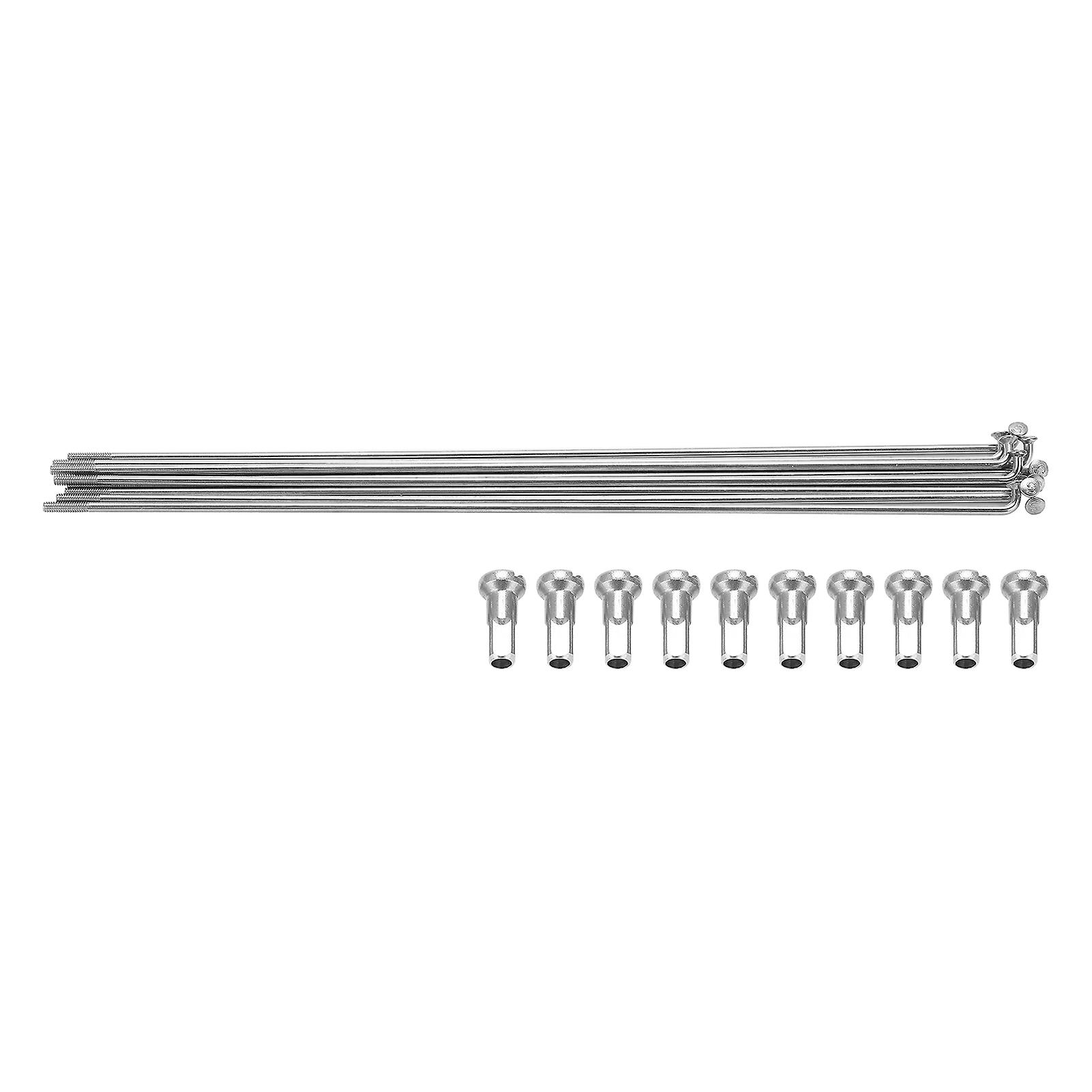 Qukaim J Bend Bicycle Spokes 10PCS 14G Stainless Steel Bicycle Spokeswith Nipples, J Bend Road Bike Spokes 168mm