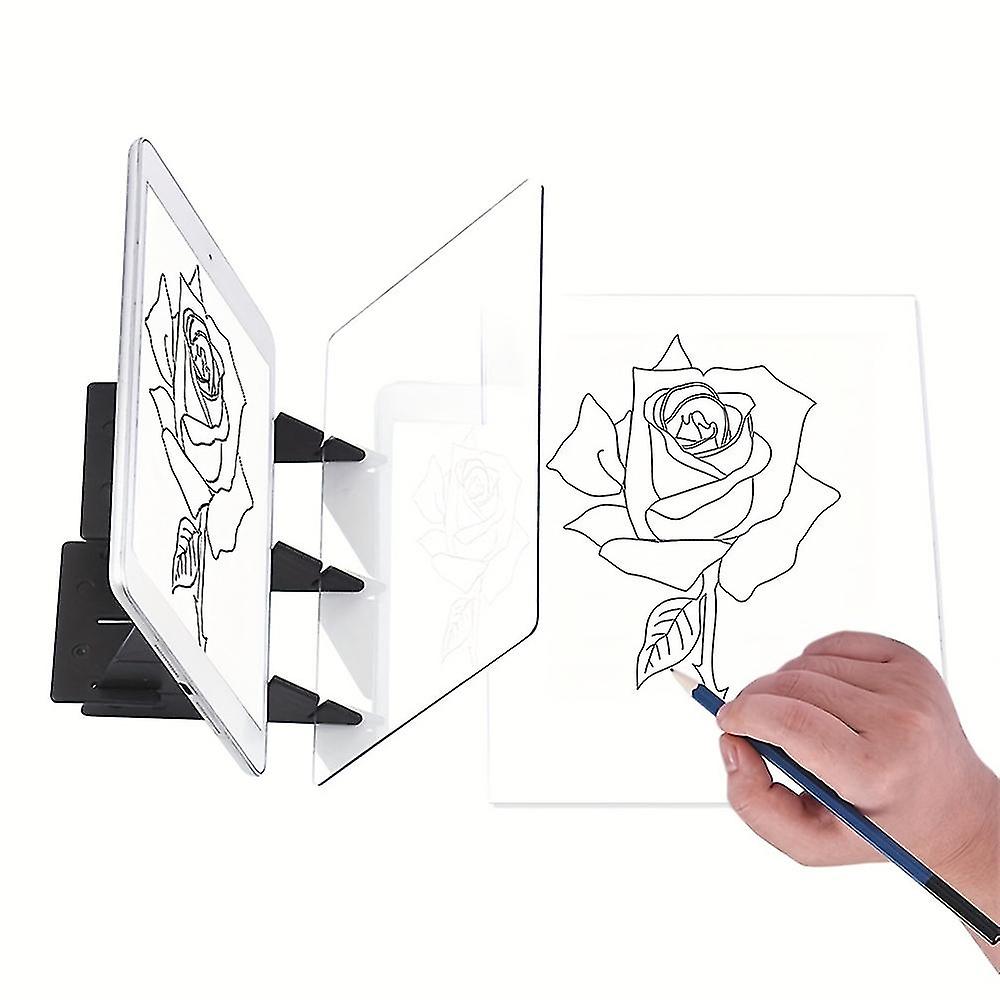 DIY Tekentafel Optische Projector Schets Schilderij Copyboard Spiegel Reflectie Projectie Tracing Pad Plaat Schetsen Tool Gift-yu