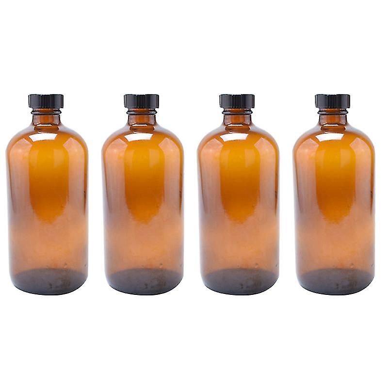 4pcs Round Glass Bottle