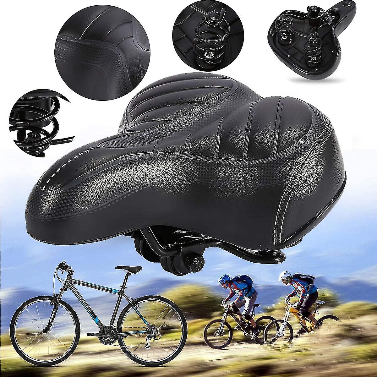 Comfortable Bicycle Saddle - Ergonomic Saddle with Dual Spring Shock Absorber Ball, Gel Foam Filled Saddle, Comfortable Cycling Seat Suitable for Bicy