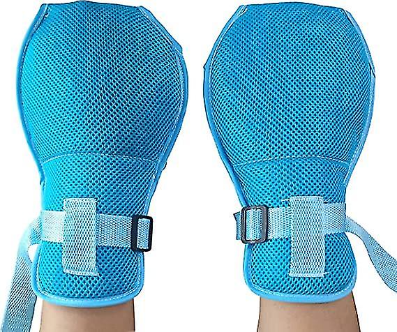 2-pack Elderly Hand Restraint Gloves, Safe Breathable Dementia Scratch Resistant Gloves