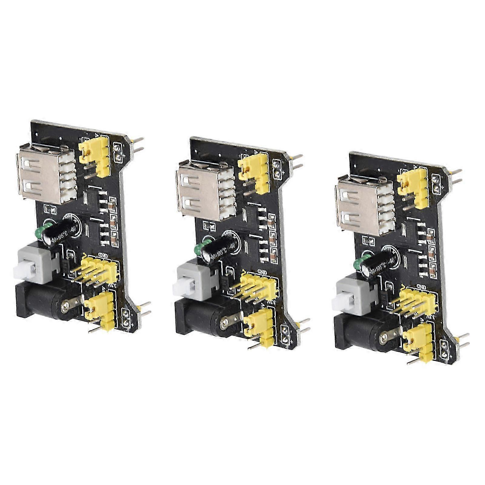 3Pcs Breadboard Power Supply Module for Prototype Board DC 6.5?12V USB Power 3.3V/5V