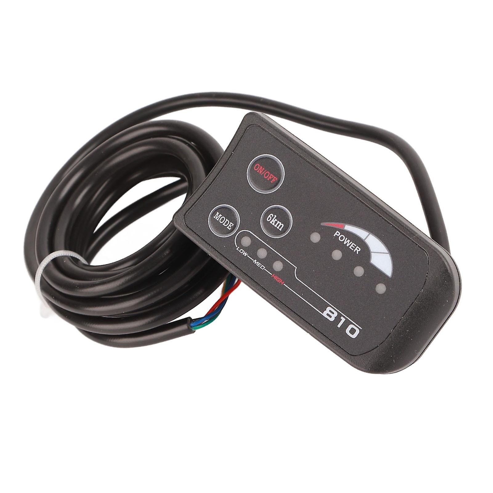 Electric Bicycle 810 LED Display With 5 Wire Cable Control Panel
