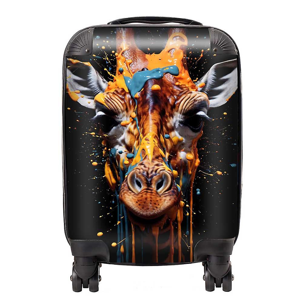 Giraffe Face Splashart Suitcase