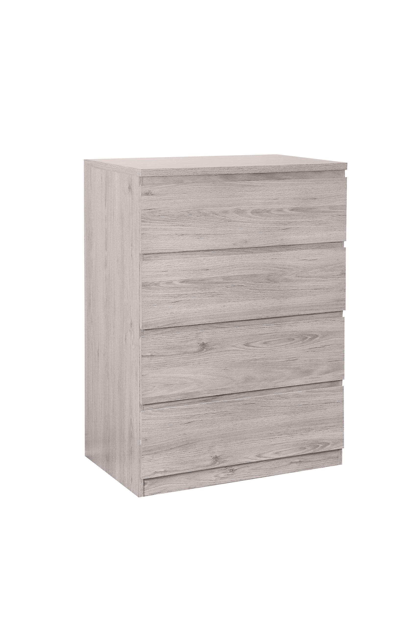 Pluto 4 Drawer Chest Grey Oak