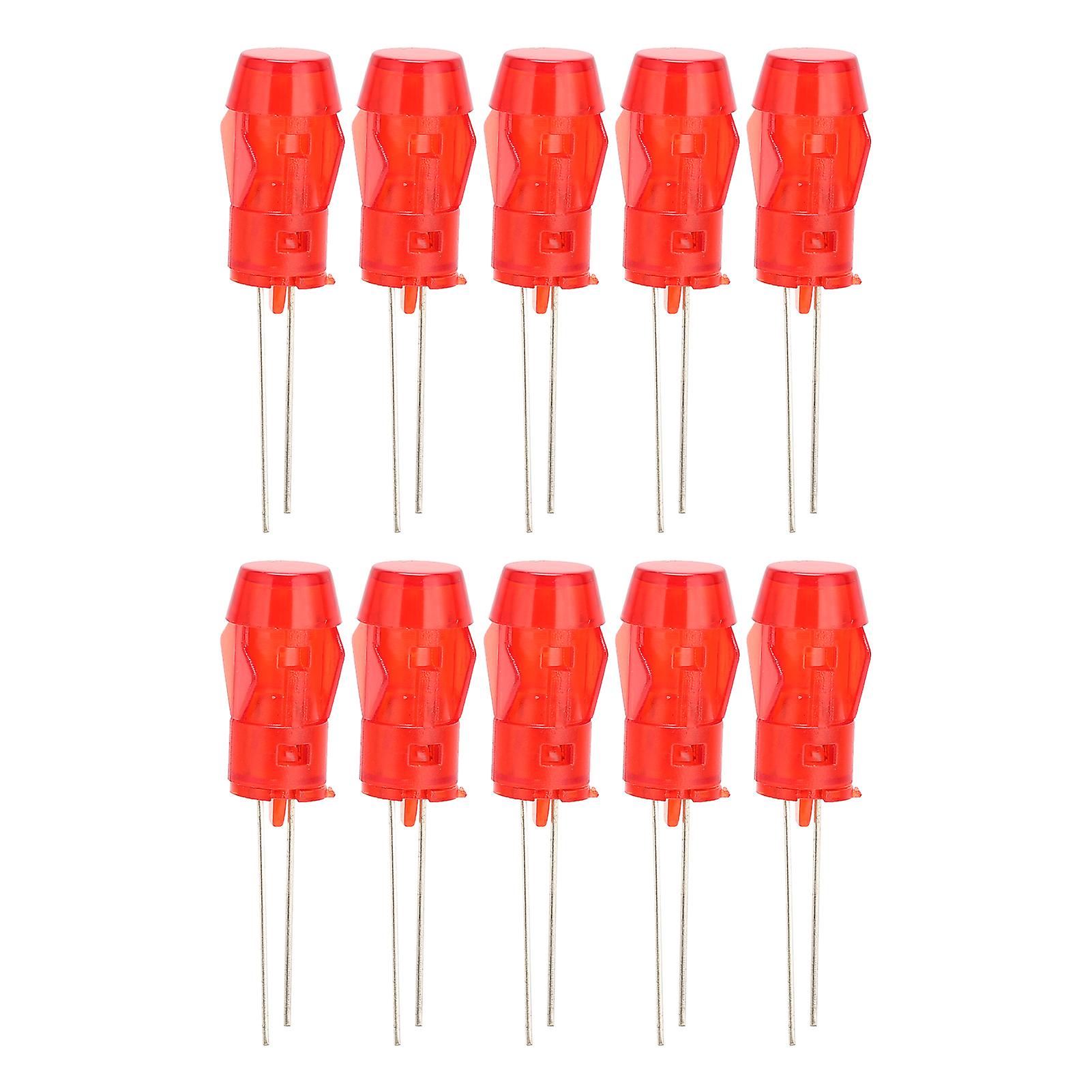 5mm Red LED Plastic Holder Bezel for PC Indicator Light, 20Pcs Aircraft Lampshade Component