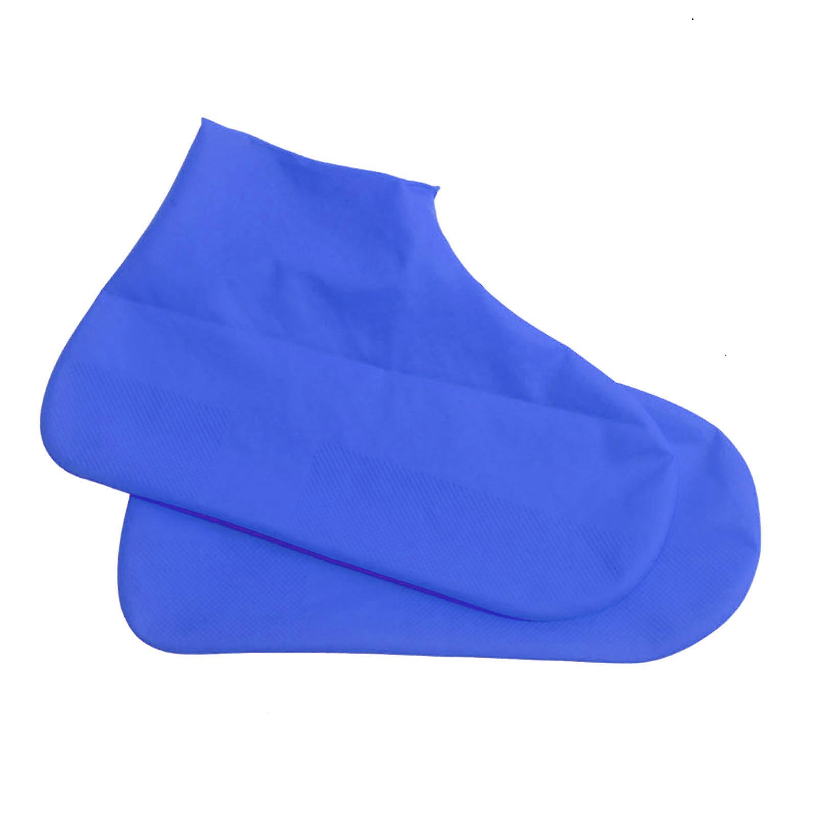 Waterproof Shoe Covers Anti Slip Lightweight Comfortable Rain Shoe Covers for Adults for Outdoor Travel L Size: Suitable for 38‑46 EU Size Blue