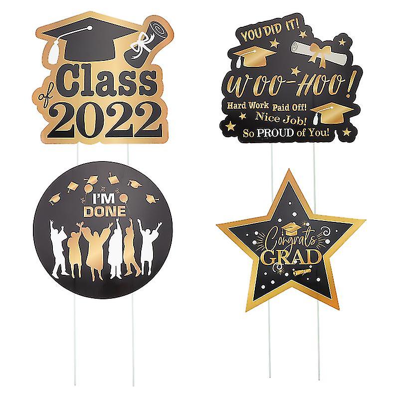 4pcs Graduation Yard Signs