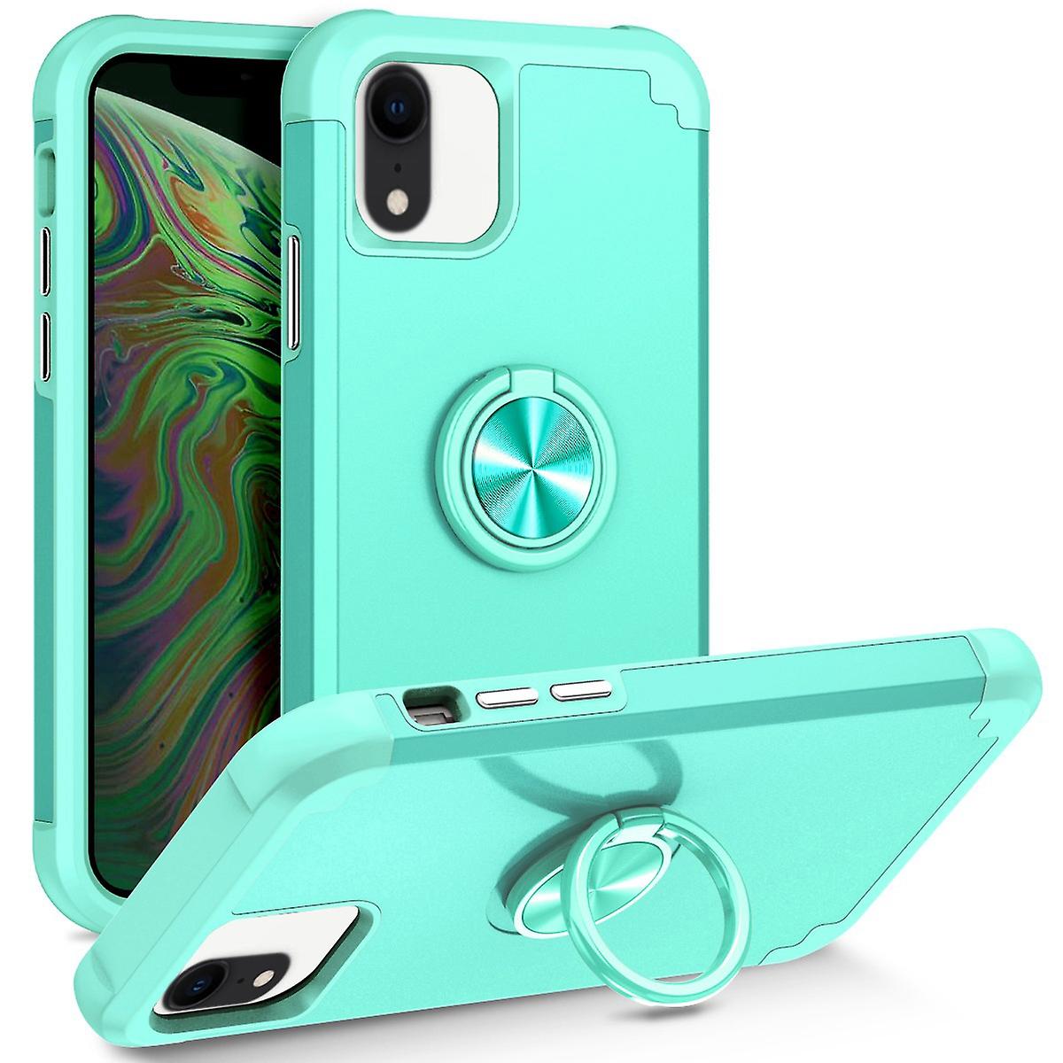 For iPhone XR Rotating Ring Holder Magnetic Phone Case