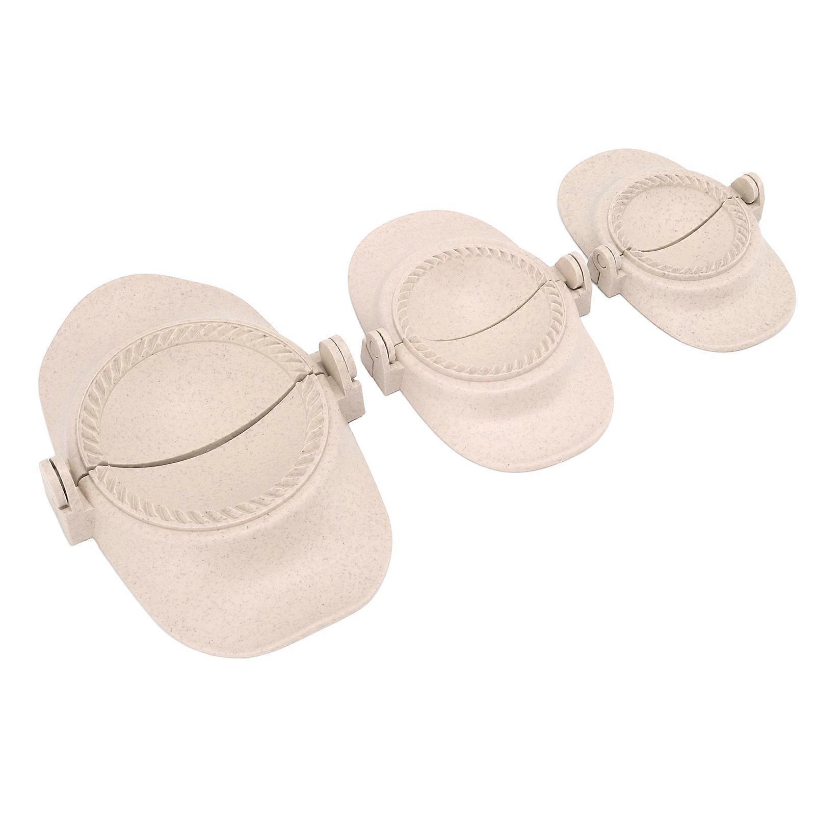3 Pcs Dumpling Maker Mould Wheat Straw Empanadas Press Mold Different Sizes for Cooking Kitchen Primary Colour 