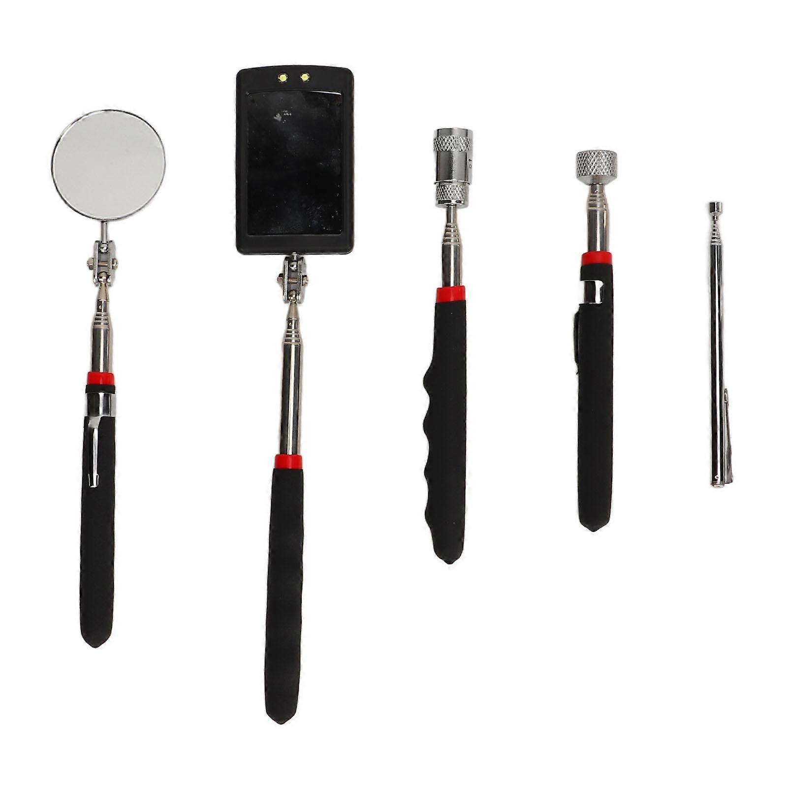 Telescopic Pickup Tool Magnetic Grabber Telescopic Circular Inspection Mirror LED Square 15 lb 8 lb 1.5 lb Rod