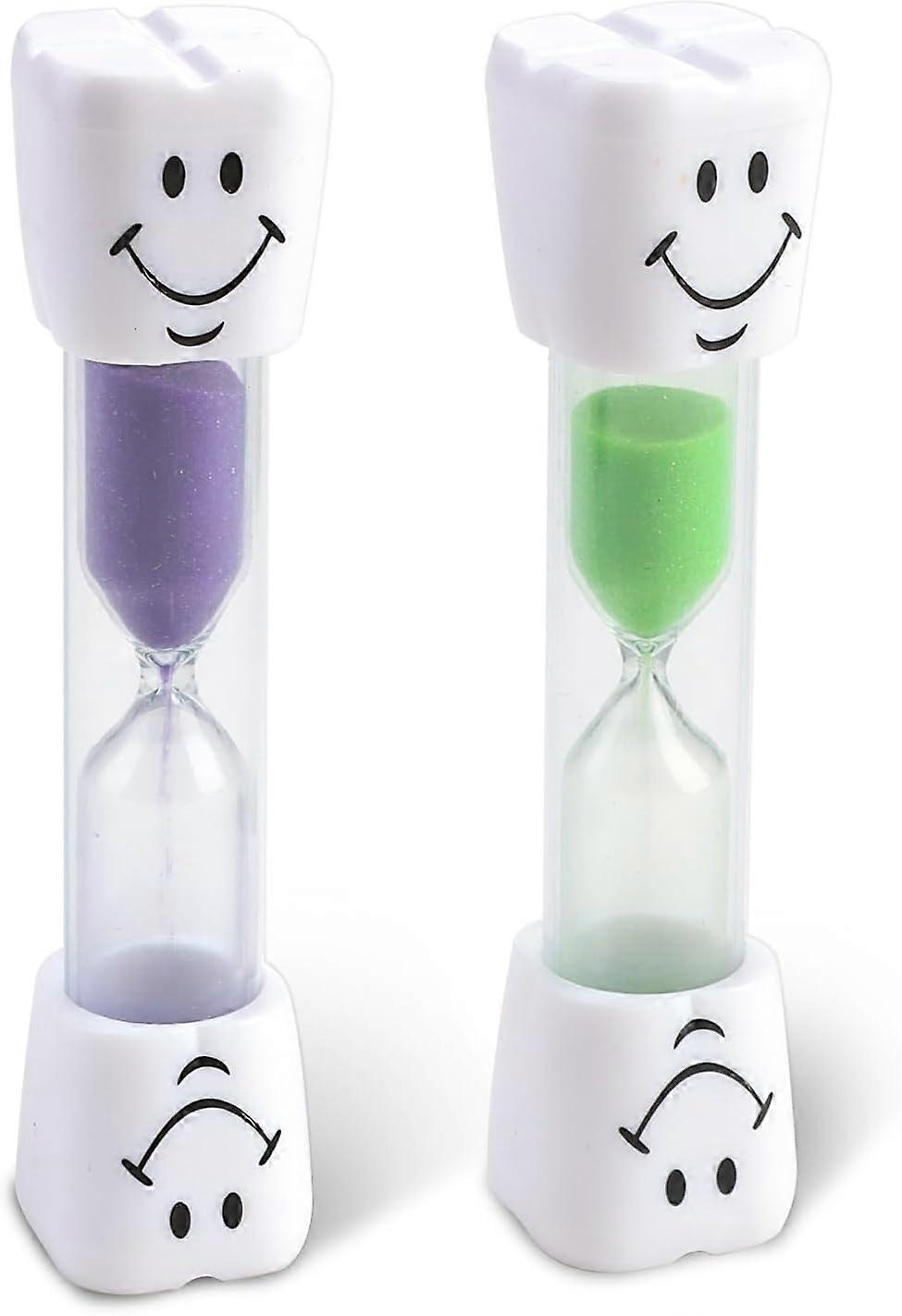 2 pices minuterie en verre de sable 3 minutes, horloge de sable colore cuisine, minuterie en verre de sable pour le brossage des dents, jeux d'enfants