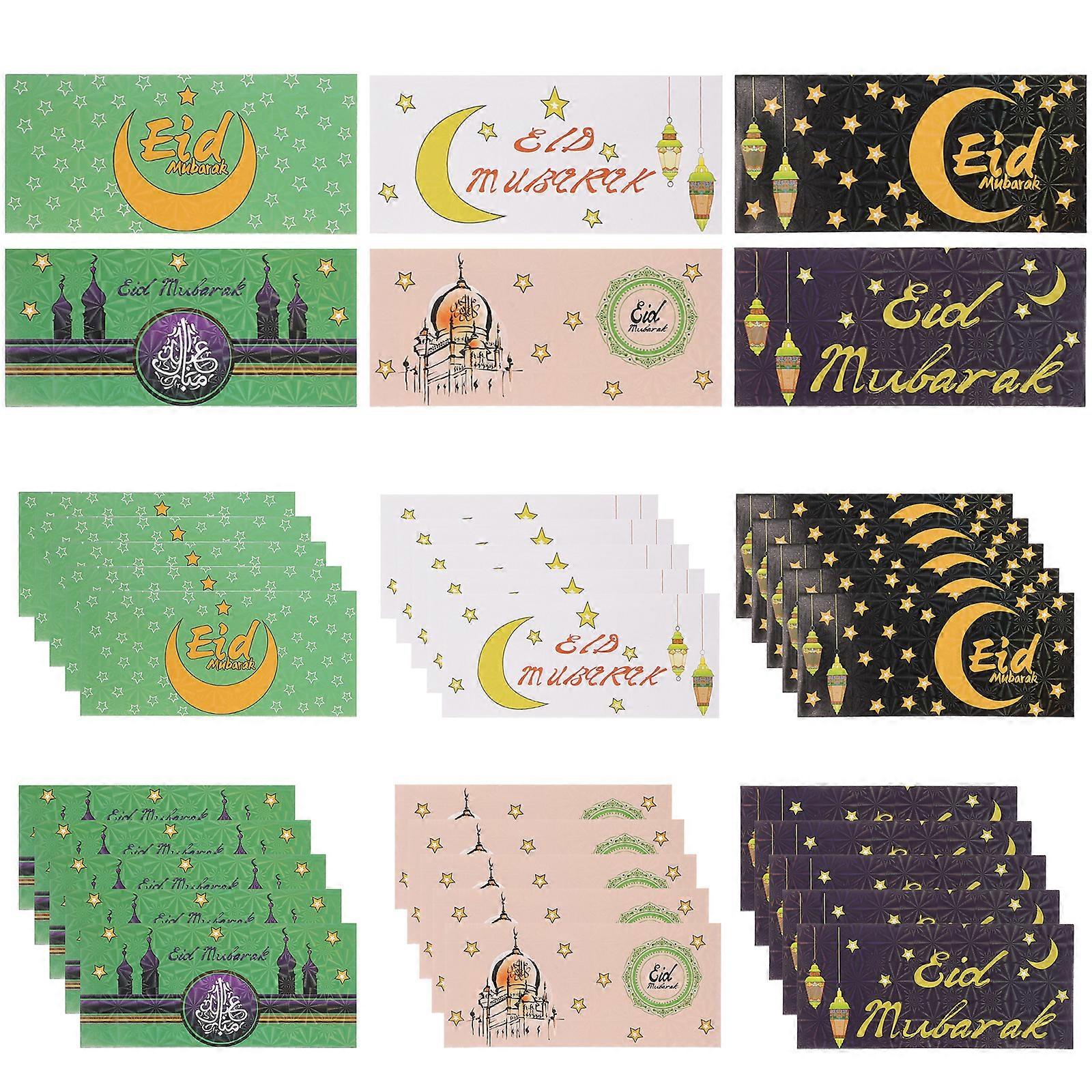 36pcs Ramadan Cards Envelopes Eid Money Envelopes Gift Note Card Envelopes
