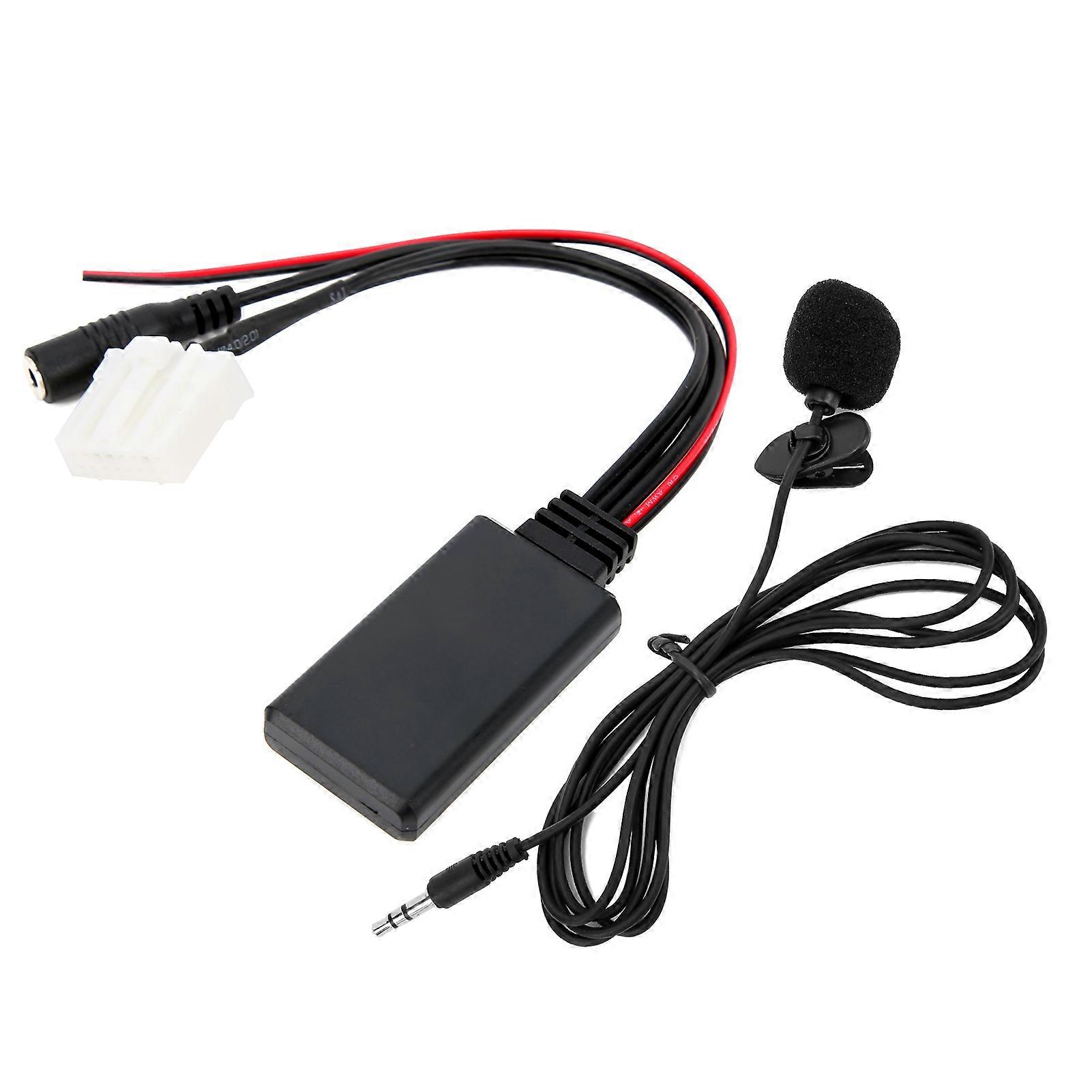 Microphone Adapter Auxiliary Audio Wire Bluetooth 5.0 150cm Length Replacement for Mazda 2/ 3/ 5/ 6