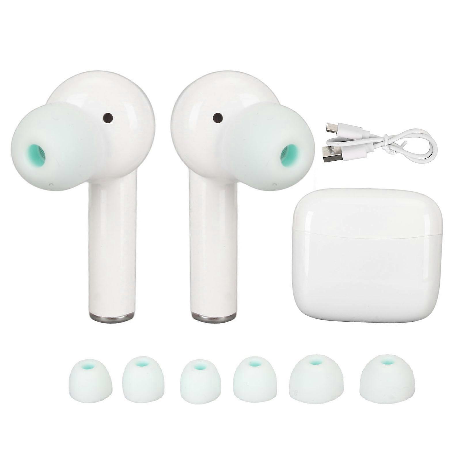 Language Translator Earbuds Noise Canceling 144 Kinds Languages Online Translation Music and Calling Translator Earphones White