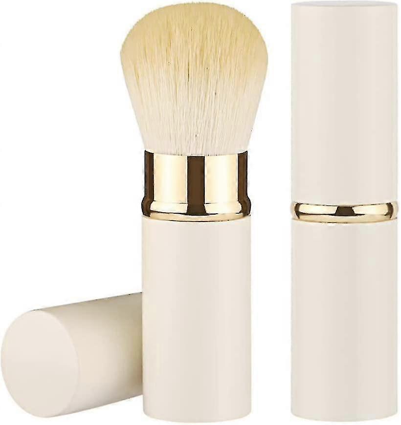 2 Pack Retractable Makeup Brush Telescopic Face Brush Retractable Face Kabuki