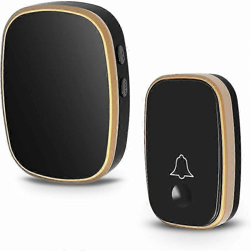 Wireless Doorbells, Chime Kit with 500 Meters, Waterproof Wireless Chime, LED Flash, 1 Plug-in Receiver-