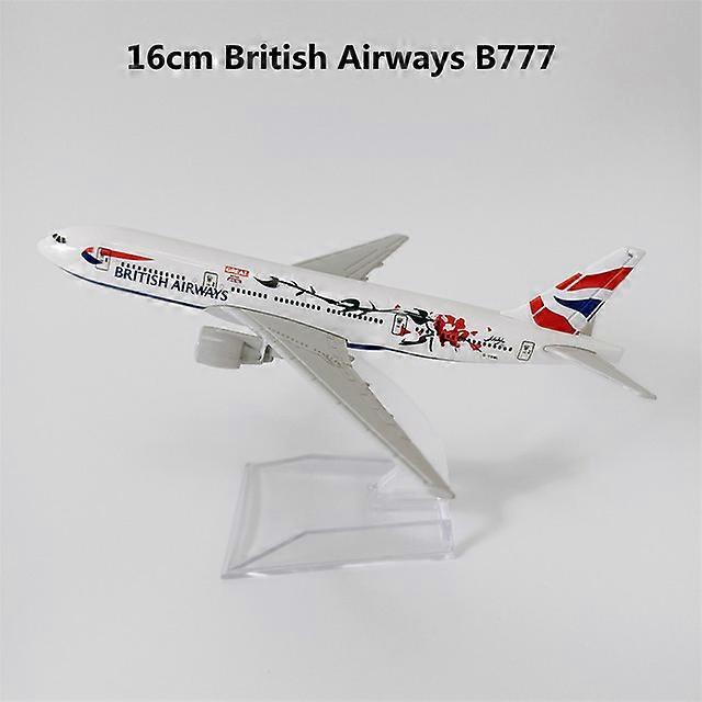 AIR British Airways Boeing 777 B777 Airlines Diecast Airplane Model Plane w Wheels Aircraft Toys Alloy Metal 16CM 19CM