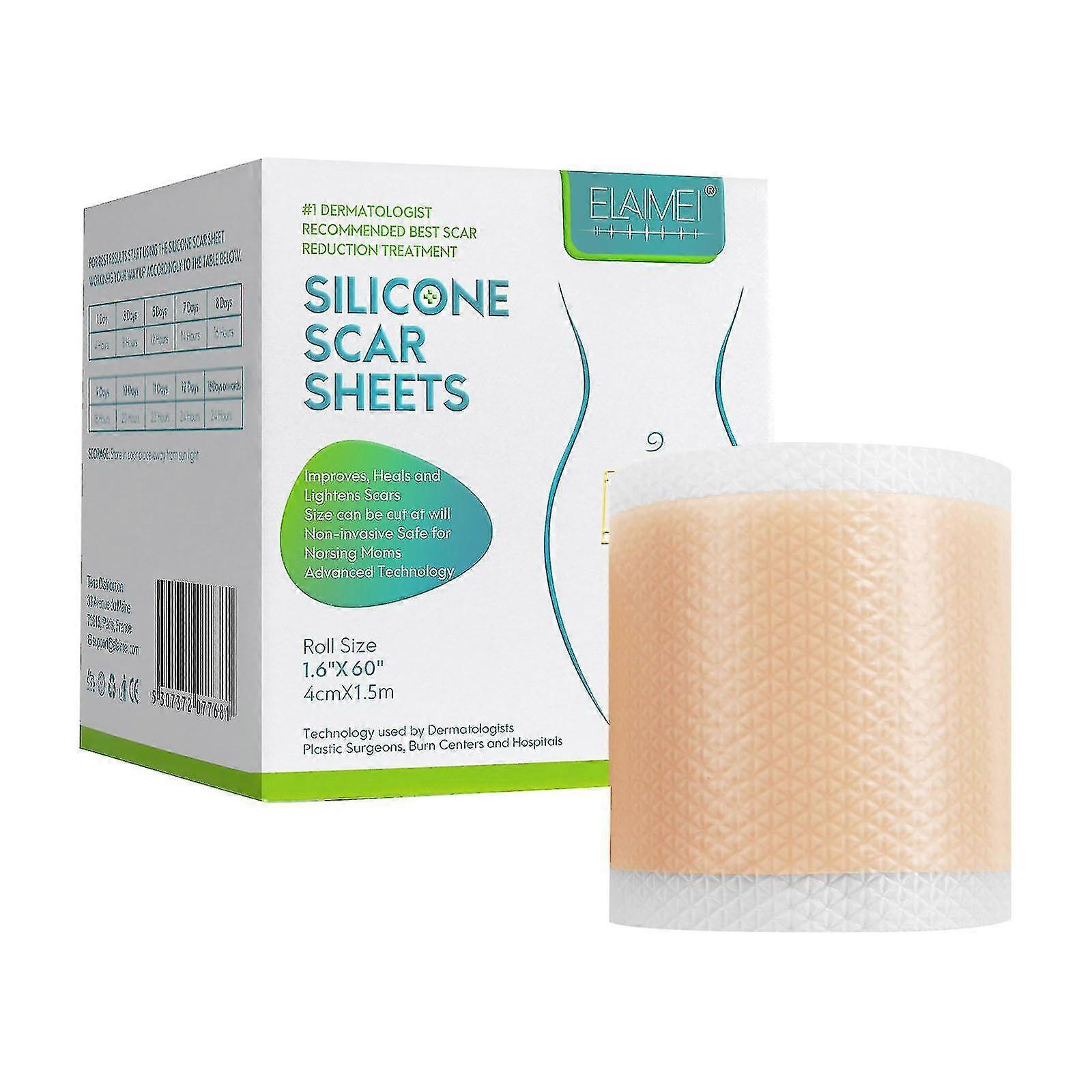 A-silicone Patch, Silicone Tape Roll, Silicone Strip, Reusable Remover For Caesarean Portion, Keloid, Etc. 1.5m