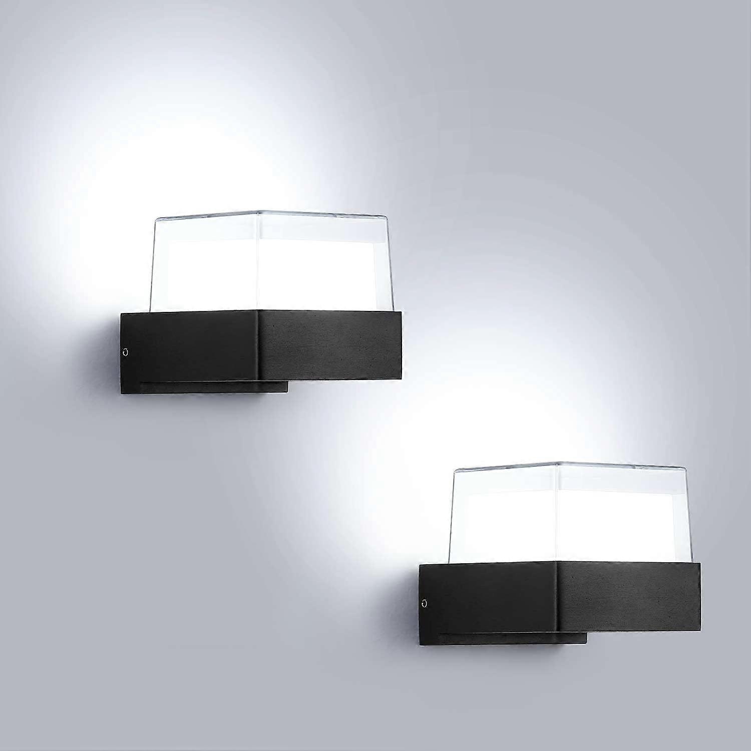 2pcs Applique Murale Extrieur 5W*2 clairage Extrieure tanche IP65 Acrylique Aluminium Lumire Pour Cour Jardins Patio Terrasse Couloir Pathway Mini Lum