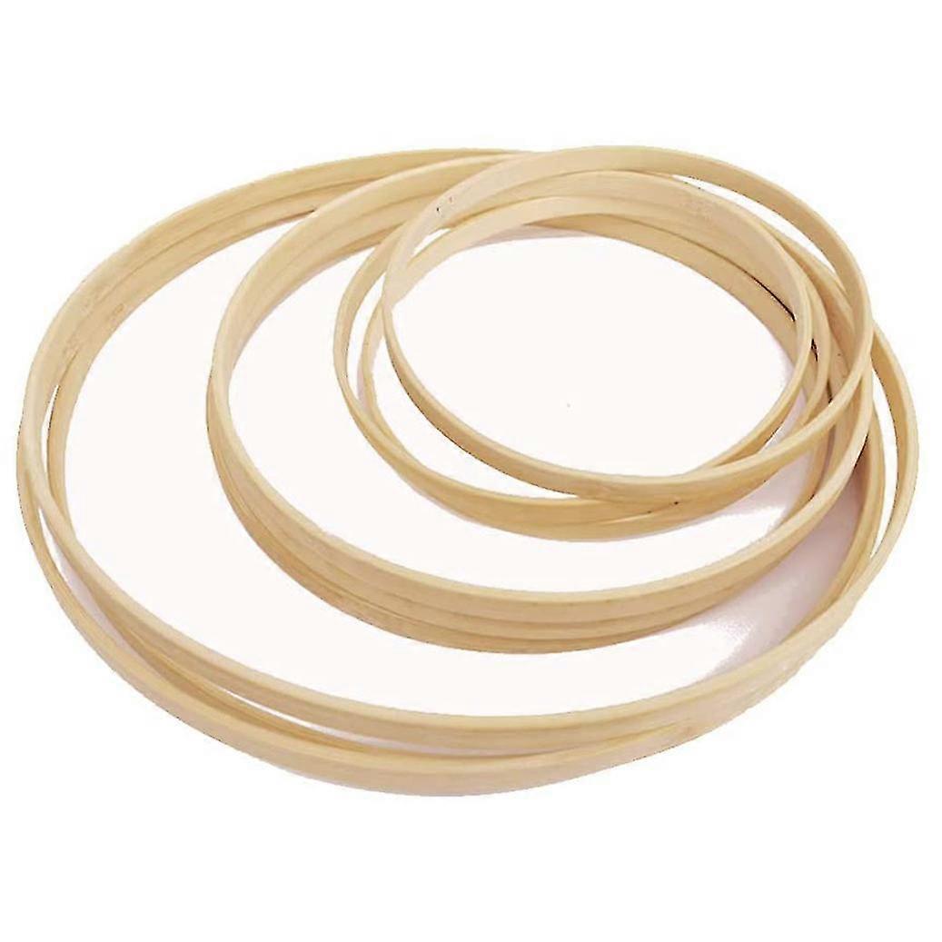 Ξύλινα μπαμπού φλοράλ στεφάνι που στεφάνι Macrame δαχτυλίδια στεφάνων χειροτεχνίας για diy όνειρο catcher γάμο στεφάνι