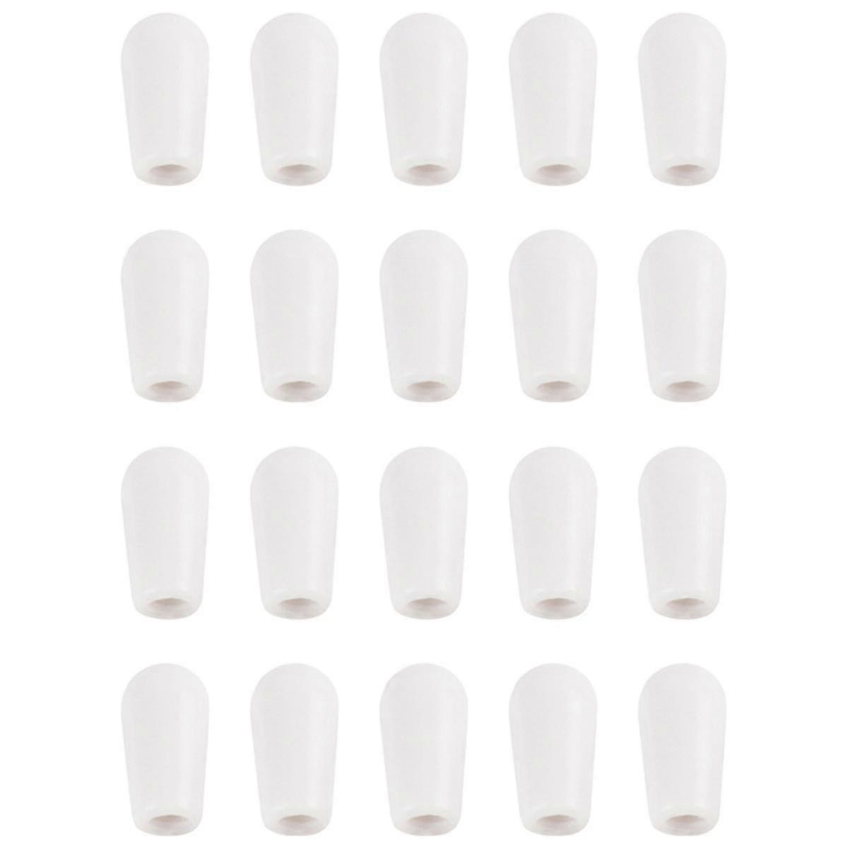 White 20Pcs Metric M3.5/ Guitar 3 Way Toggle Switch Tip Switch Knobs Guitar Switch Cap