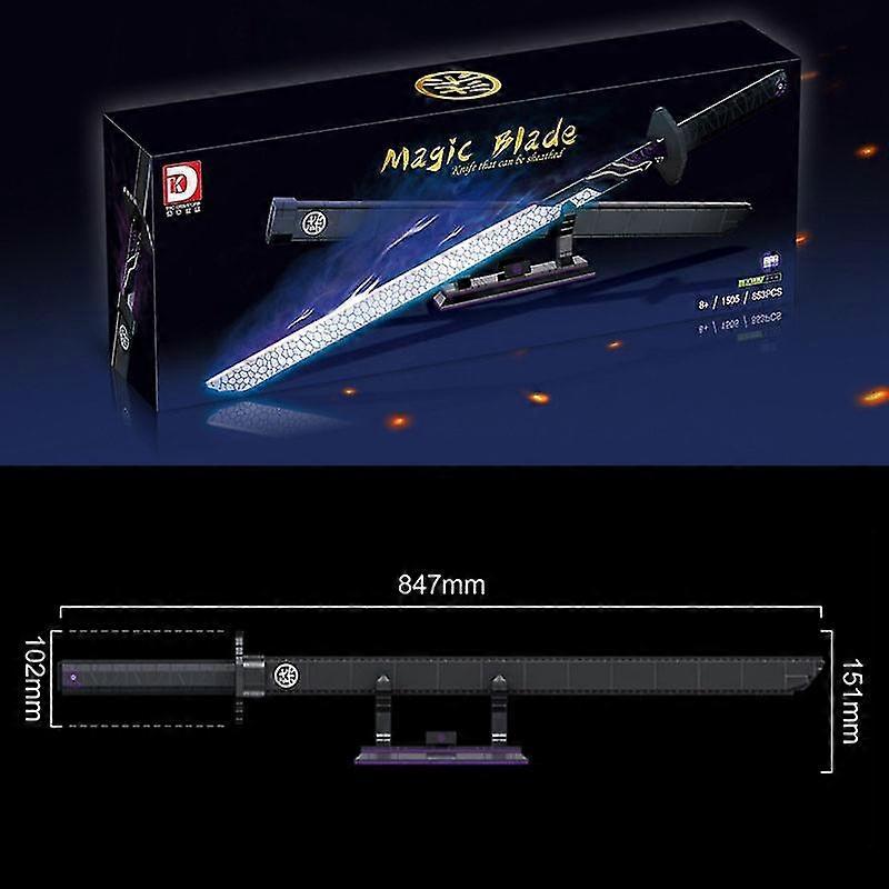 130 سنتيمتر قطعة واحدة ياماتو شيطان القاتل كاتانا فروستمورن بناء كتلة نموذج الجمعية النينجا السيف سلاح لعب الطوب للأطفال