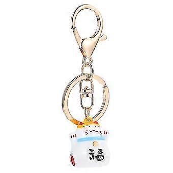 Luck Cat Key Ring Suspension Decorative Bell Cat Key Stick Pendant - DD0