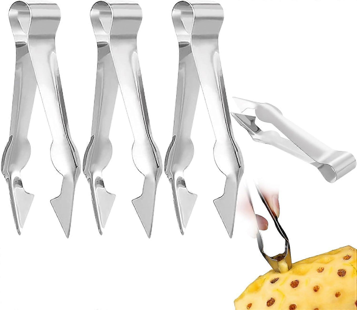 Multi-Functional Fruit and Vegetable Stem Remover Clip, Strawberry Huller Stem Remover, Pineapple Eye Remover Tool, Kitchen Gadget