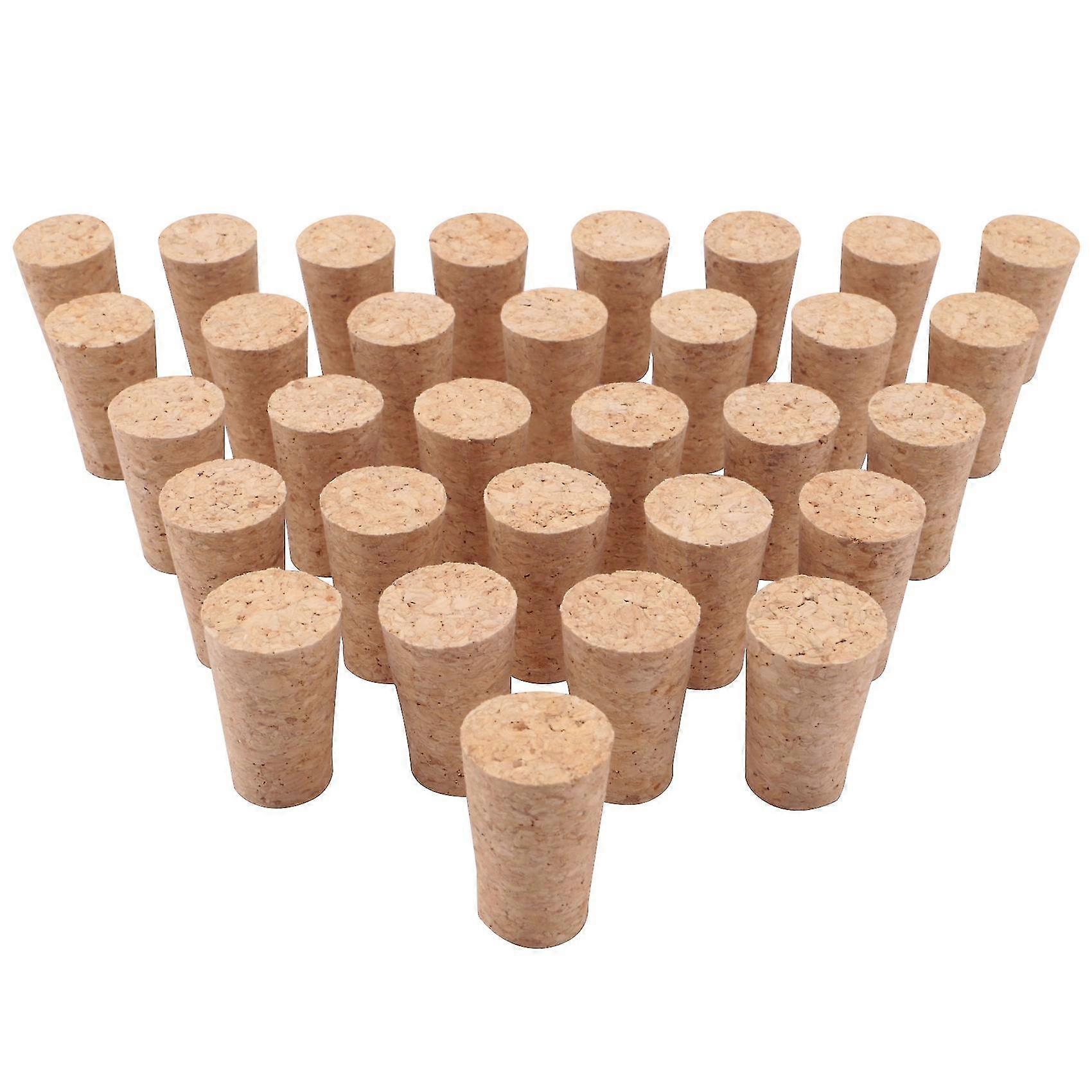 سدادة الخشب ، الفلين ، مدبب الفلين سدادة البيرة الخشبية لصنع النبيذ الحرفية ، للنبيذ 30 قطعة